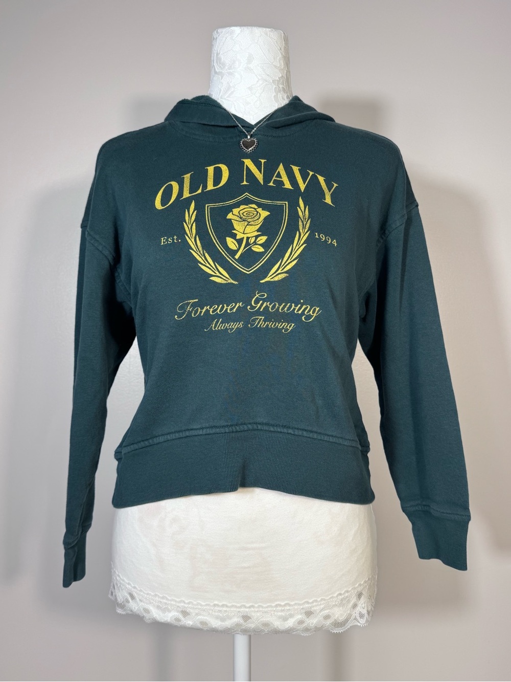 Old Navy Forest Green Kids Hoodie